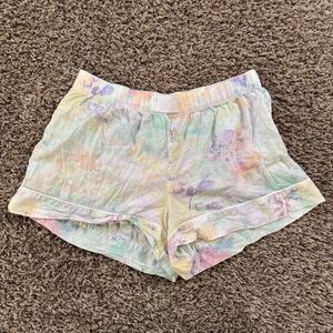Victorias Secret Pajama Sleep Shorts Womens Sz Small Pink Pastel Floral